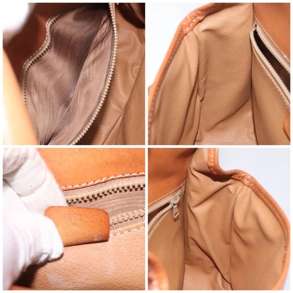 CELINE Macadam Canvas Shoulder Bag PVC Leather Brown Gold Auth BD1027 - Picture 15 of 16